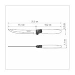 Cuchillo de Mesa Mango Plastico Blanco Ipanema TRAMONTINA - Imagen 2