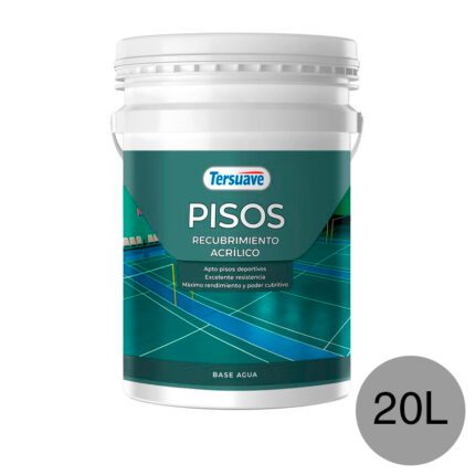 Pintura Pisos Recubrimiento Acrilico Gris Plomo Mate 20 Lts. TERSUAVE