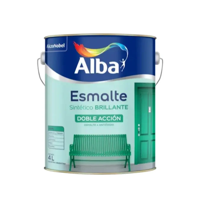 Esmalte ALBA Doble Accion Brillante Blanco x4Lts - Imagen 1