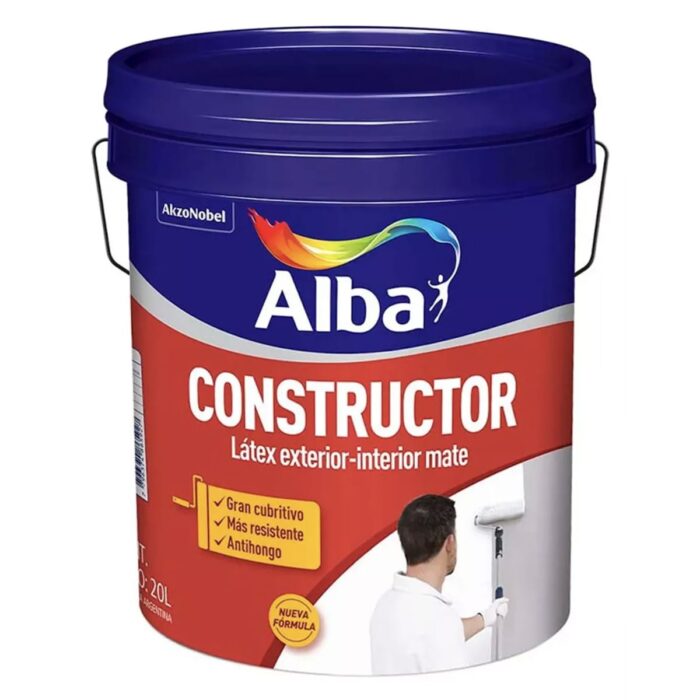 Latex Constructor Alba Interior Exterior Mate Beige Urbano X1lts - Imagen 1