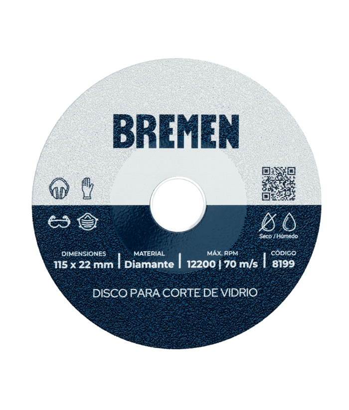 Disco para Corte de Vidrio 115 Mm. BREMEN - Imagen 1