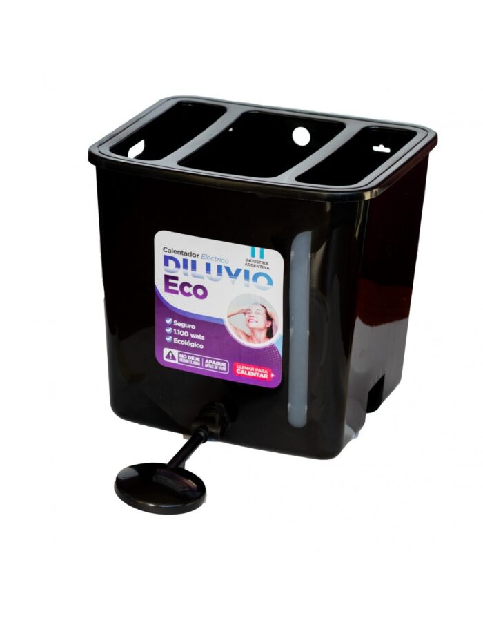 Calefon Plastico Negro ECO DILUVIO - Imagen 1