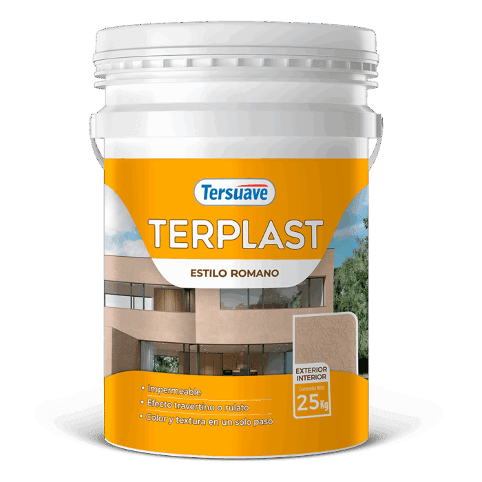 Terplast Estilo Romano Medio Beige Cocada 6kg - Imagen 1