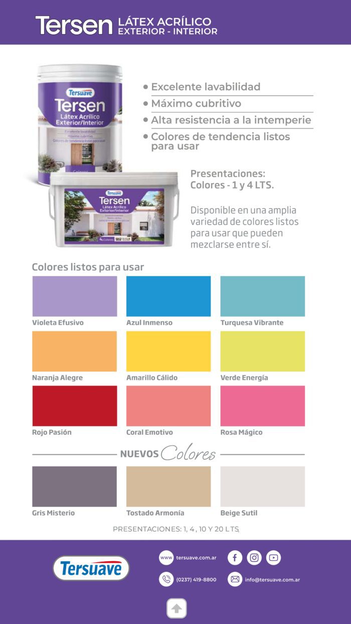 Tersen Para Interior x4 Coral Emotivo - Imagen 2