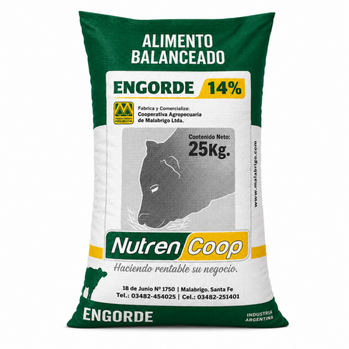 ALIMENTO BALANCEADO ENGORDE 14% NUTRENCOOP - Imagen 1