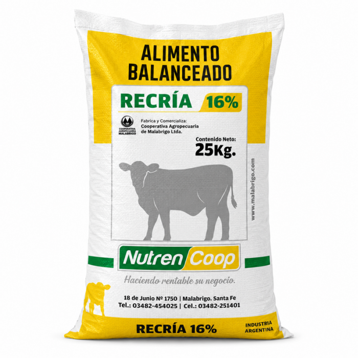 ALIMENTO BALANCEADO RECRIA 16% NUTRENCOOP - Imagen 1