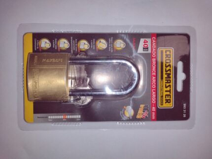 CANDADO DE BRONCE DE 40 MM CON ARCO LARGO, CROSSMASTER 9933126