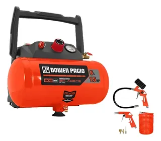 COMPRESOR DE AIRE DE 1200 W Y 6 LITROS CON ACCESORIOS INCLUIDOS DOWEN PAGIO 9994218