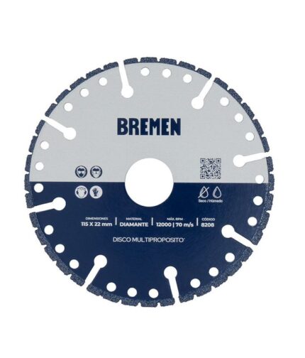 DISCO DIAMANTADO BREMEN 4 1/2 MULTIPROPOSITO  8208