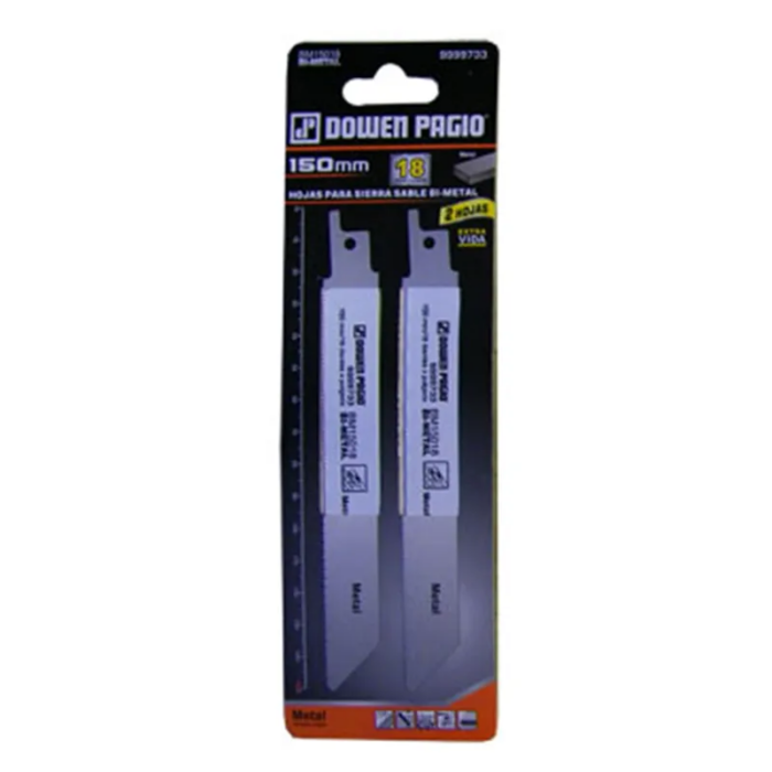 HOJA PARA SIERRA SABLE PARA METAL DE 150 MM CON 18 DIENTES POR PULGADA DOWEN PAGIO 9999733 - Imagen 1