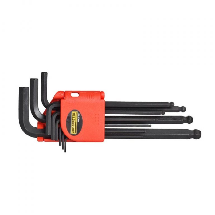 JUEGO DE 9 LLAVES HEXAGONALES DE 1,5 A 10 MM LARGAS CROSSMASTER - Imagen 1