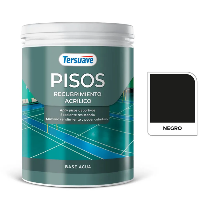 146038 PISOS RECUBRIMIENTO ACRÍLICO 1 LTS NEGRO 8275 - Imagen 1