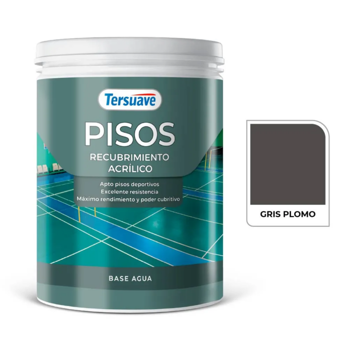 PISOS RECUBRIMIENTO ACRÍLICO GRIS PLOMO 1 LTS 8255 - Imagen 1