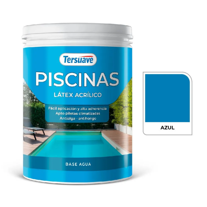 PISCINAS LÁTEX ACRÍLICO MATE  AZUL X 1 LTS TERSUAVE - Imagen 1
