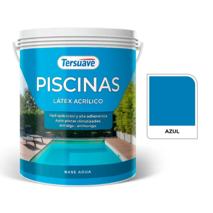 PISCINAS LÁTEX ACRÍLICO MATE AZUL X 4 LTS TERSUAVE