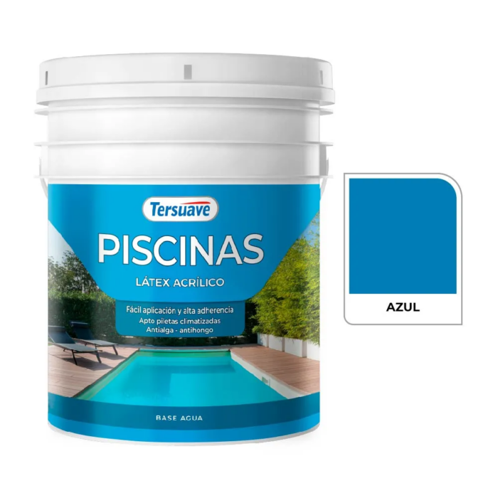 PISCINAS LÁTEX ACRÍLICO MATE AZUL X 10 LTS TERSUAVE - Imagen 1