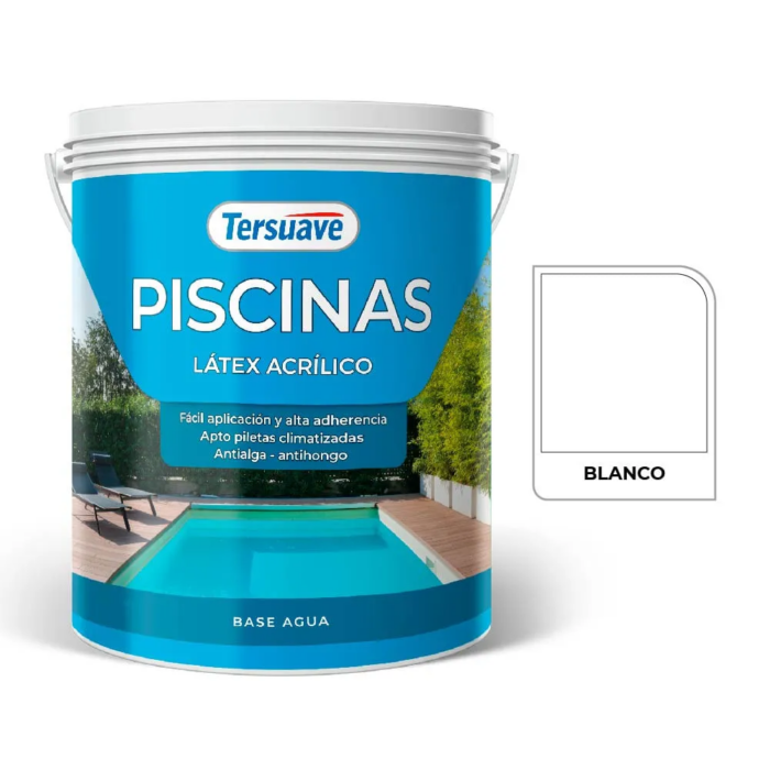 PISCINAS LÁTEX ACRÍLICO MATE BLANCO X 4 LTS TERSUAVE - Imagen 1