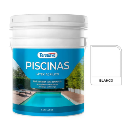 PISCINAS LÁTEX ACRÍLICO MATE BLANCO X 10 LTS TERSUAVE