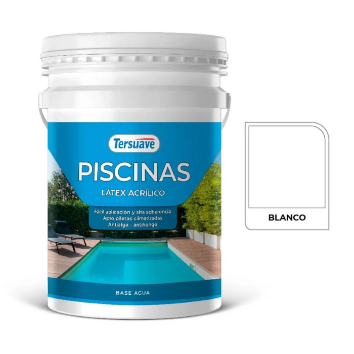 PISCINAS LÁTEX ACRÍLICO MATE BLANCO X 20 LTS TERSUAVE - Imagen 1