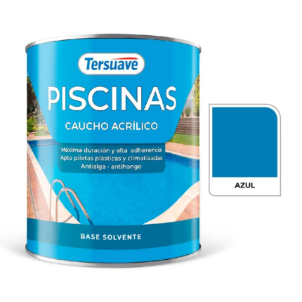PISCINAS CAUCHO ACRÍLICO SEMIMATE AZUL X 1 LTS TERSUAVE