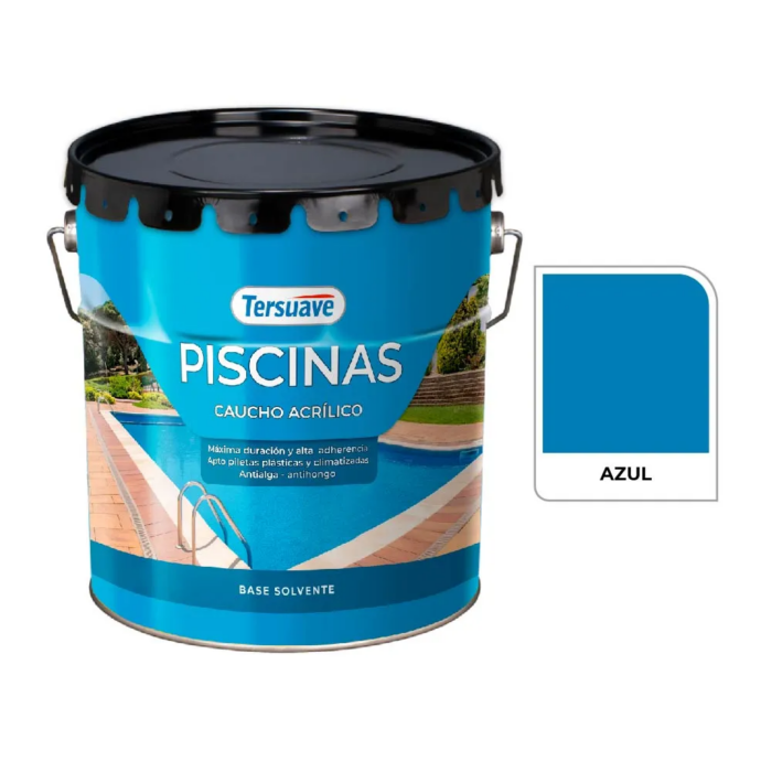 PISCINAS CAUCHO ACRÍLICO SEMIMATE AZUL X 10 LTS TERSUAVE - Imagen 1