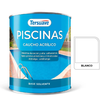 PISCINAS CAUCHO ACRÍLICO SEMIMATE BLANCO X 1 LTS TERSUAVE