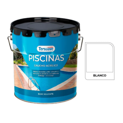 PISCINAS CAUCHO ACRÍLICO SEMIMATE BLANCO X 10 LTS TERSUAVE