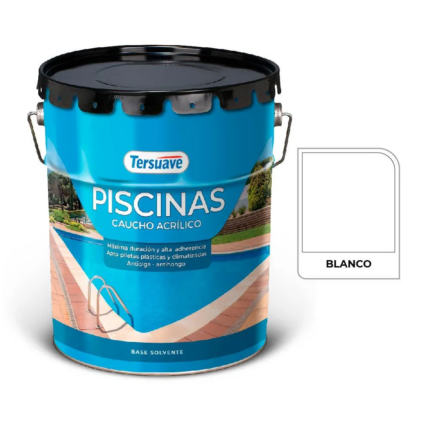 PISCINAS CAUCHO ACRÍLICO SEMIMATE BLANCO X 20 LTS TERSUAVE