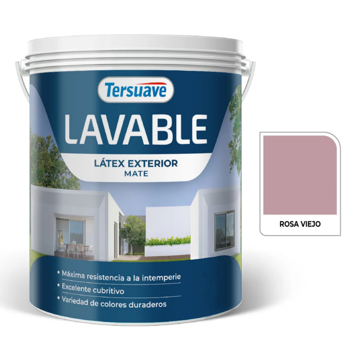 146708 LAVABLE LATEX EXTERIOR MATE ROSA VIEJO X 20 LTS TERSUAVE - Imagen 1