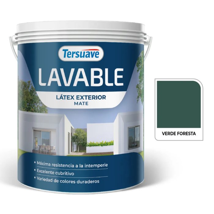 LAVABLE LATEX EXTERIOR VERDE FORESTA X 20 LTS TERSUAVE - Imagen 1