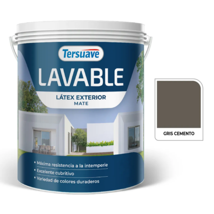 LAVABLE LATEX EXTERIOR GRIS CEMENTO X 20 LTS TERSUAVE