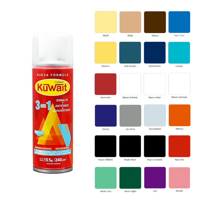 146809 PINTURA EN AEROSOL DE 240 CC COLOR CREMA KUWAIT - Imagen 1