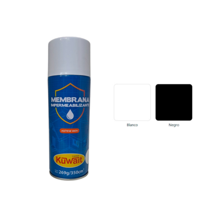 PINTURA EN AEROSOL MEMBRANA LÍQUIDA DE 350 ML COLOR NEGRO KUWAIT