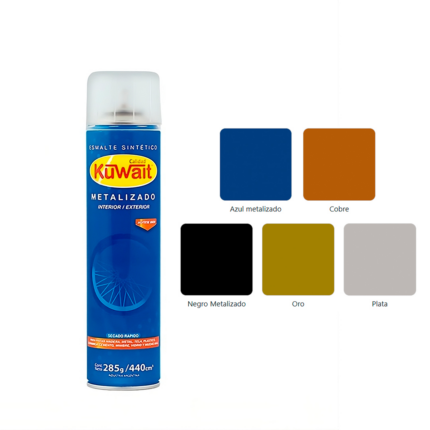 PINTURA EN AEROSOL DE 440 CC COLOR METÁLICO ORO KUWAIT