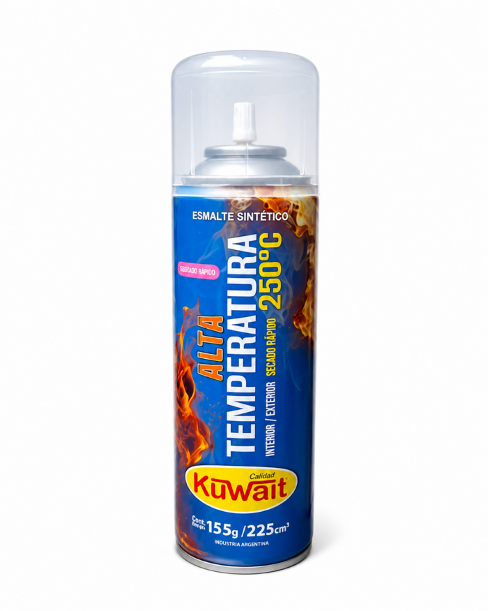 PINTURA EN AEROSOL DE 240 CC COLOR NEGRO ALTA TEMPERATURA KUWAIT - Imagen 1
