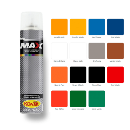 PINTURA EN AEROSOL MAX DE 440 CC COLOR NARANJA PURO KUWAIT
