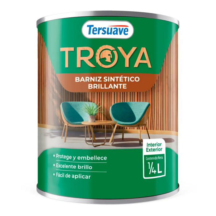 TROYA BARNIZ SINTÉTICO BRILLANTE X 1/4 LTS TERSUAVE - Imagen 1