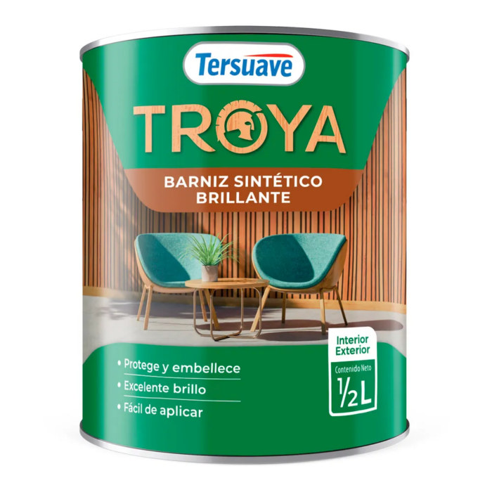 TROYA BARNIZ SINTÉTICO BRILLANTE X 1/2 LTS TERSUAVE - Imagen 1