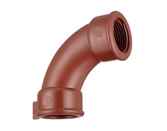 ACCESORIO DE CONEXIÓN TIPO CURVA ROSCA HEMBRA - HEMBRA DE 90° DE 1 1/2 PULGADAS