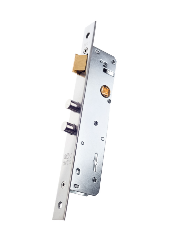 CERRADURA KALLAY MODELO 5006 DE EMBUTIR, LÍNEA MODENA, HIERRO NEGRO COLOR BLANCO - Imagen 1