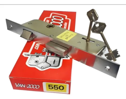 CERRADURA VAN-2000 MODELO 550 NIQUELADA 6 SEGUROS