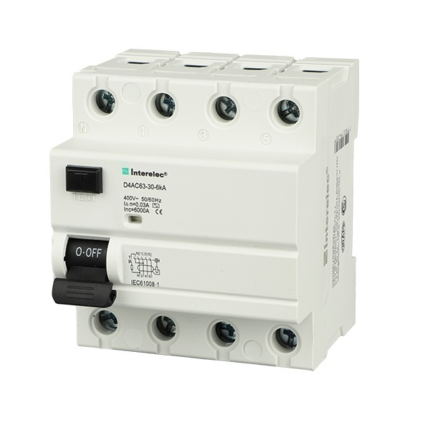 DISYUNTOR TERMOMAGNETICA 4X63A INTERELEC