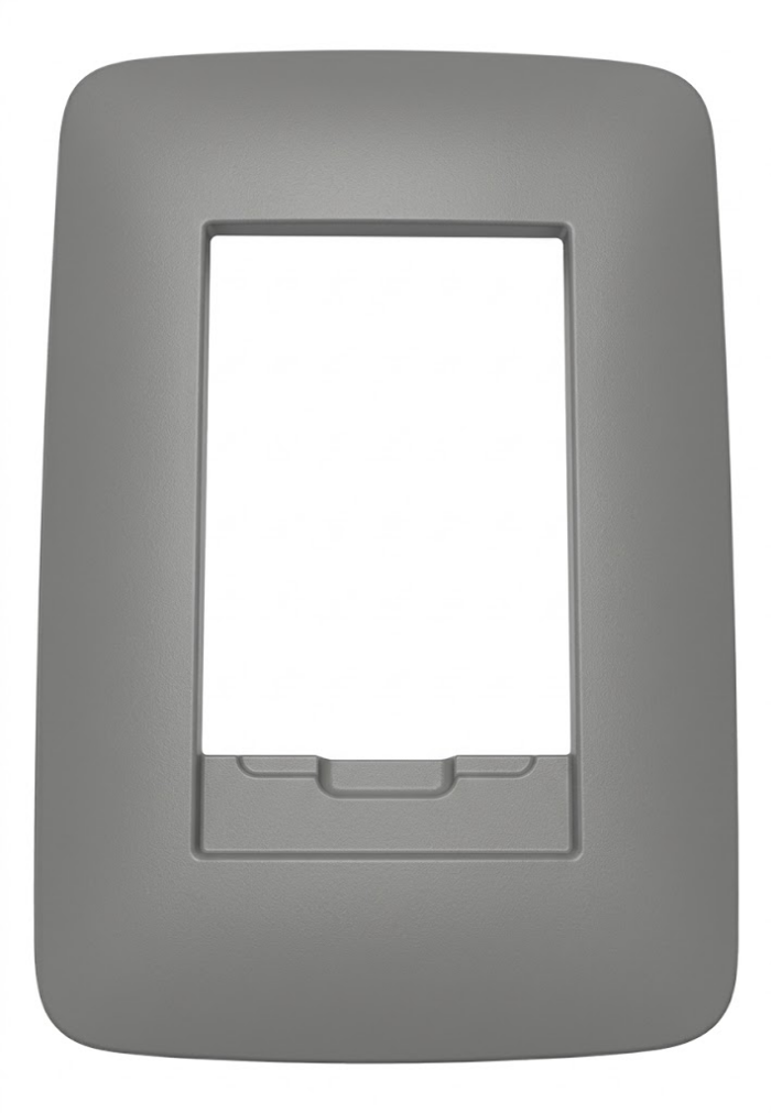 TAPA SOMA PARA 3 MÓDULOS, LÍNEA SISTEMA UNO, COLOR GRIS. 221304 - Imagen 1