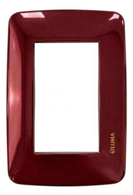 TAPA SOMA 3 MÓDULOS SISTEMA DUE ROJO BORDEAUX BRILLANTE