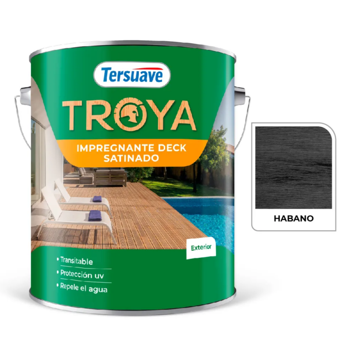888308 TROYA IMPREGNANATE DECK SATINADO HABANO X 4 LTS TERSUAVE - Imagen 1